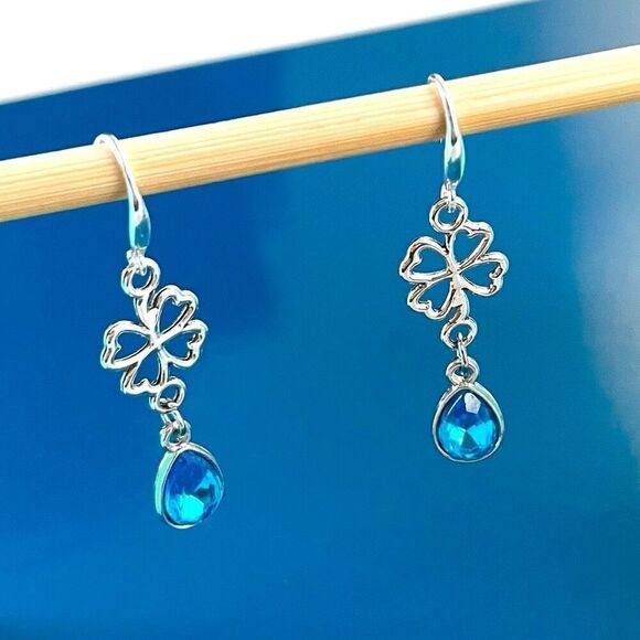 BAN Ice Blue Teardrop Dangles - Picture 7 of 14